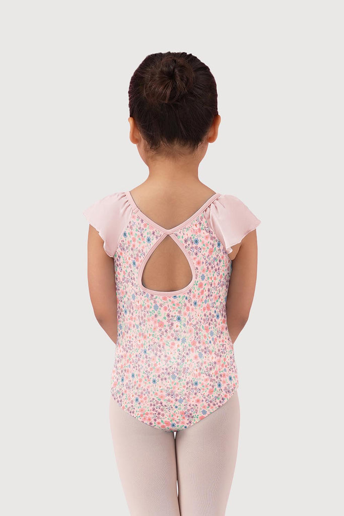  LM51556G - Mirella Ditsy Floral Girls Flutter Sleeve Leotard in  colour
