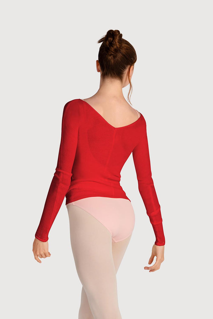  Z0105 - Bloch Kara Long Sleeve V Womens Top in  colour
