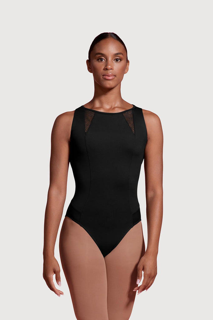  LM53100 - Mirella Mesh Open Back Womens Boat Neck Leotard in  colour
