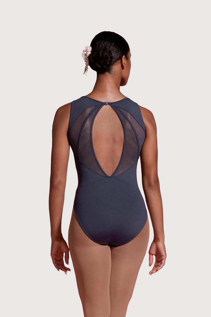  LM53100 - Mirella Mesh Open Back Womens Boat Neck Leotard in  colour
